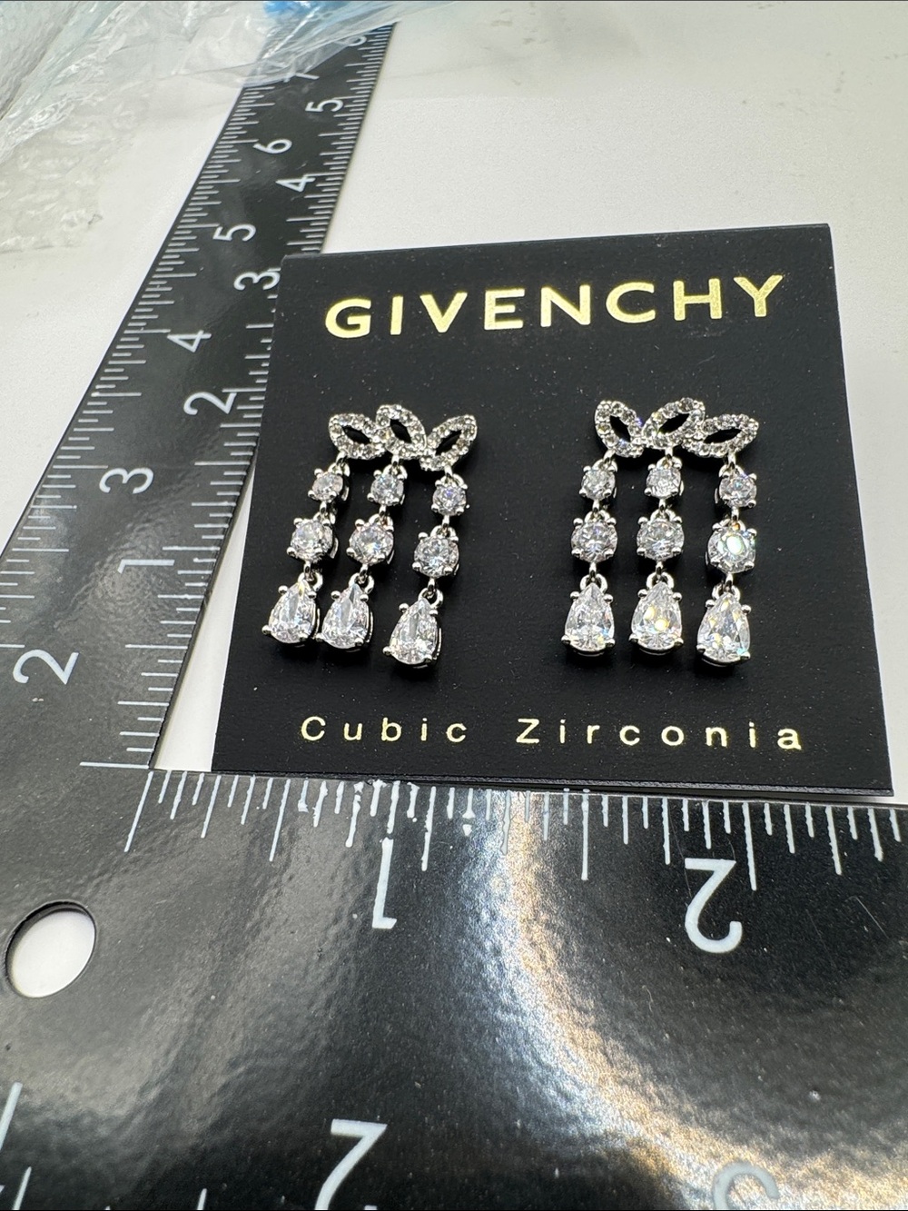 Givenchy Cubic Zirconia Chandelier Earrings (BR1111/4) - Picture 4 of 4